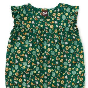 Tea Collection Flutter Baby Romper, Super Fruits 12-18 months EUC